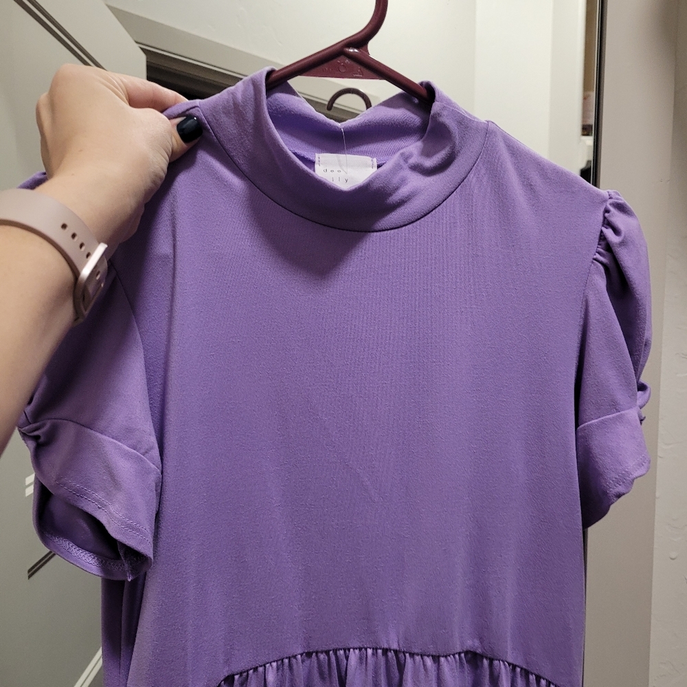 Purple baby doll dress